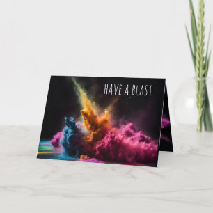 Regenboogpoeder Blast Verjaardag Kaart
