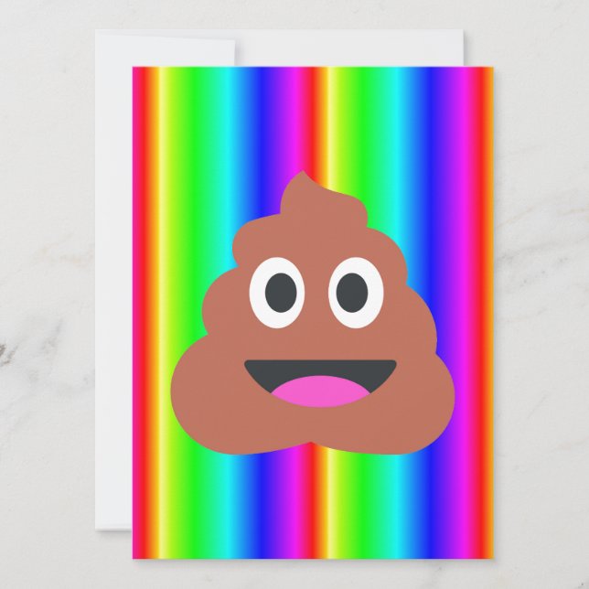 regenboogpoep emoji (Voorkant)