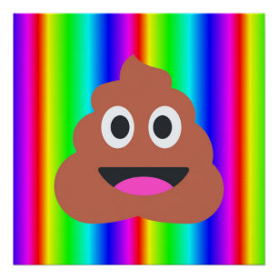regenboogpoep emoji art poster