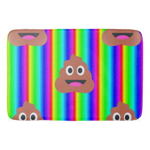 regenboogpoep emoji badbadkamer mat badmat