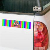 regenboogpoep emoji bumpersticker (Op Truck)