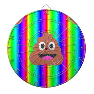 regenboogpoep emoji dartbord