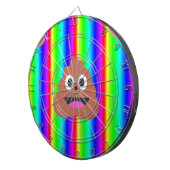 regenboogpoep emoji dartbord (Voorkant Rechts)