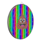 regenboogpoep emoji dartbord (Voorkant Links)