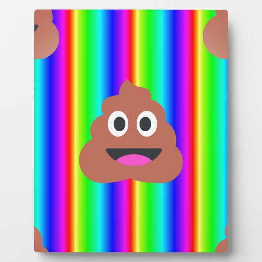 regenboogpoep emoji fotoplaat (Voorkant)