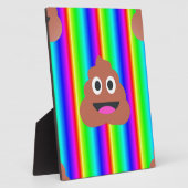 regenboogpoep emoji fotoplaat (Zijkant)