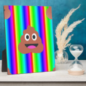 regenboogpoep emoji fotoplaat (Zijkant)