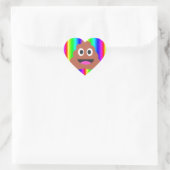 regenboogpoep emoji hart sticker (Tas)