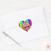 regenboogpoep emoji hart sticker (Envelop)