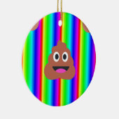 regenboogpoep emoji keramisch ornament (Rechts)