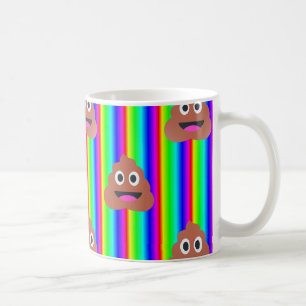 regenboogpoep emoji koffiemok