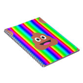 regenboogpoep emoji notitieboek (Rechterzijde)