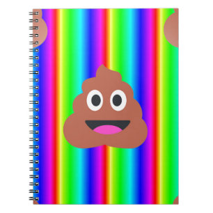 regenboogpoep emoji notitieboek