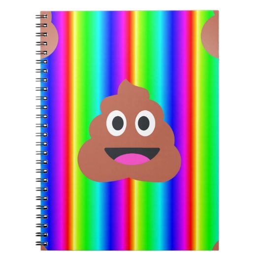 regenboogpoep emoji notitieboek (Voorkant)