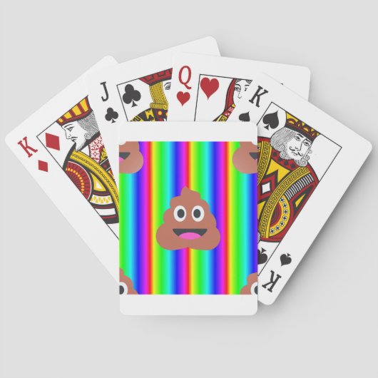 regenboogpoep emoji pokerkaarten (Achterkant)