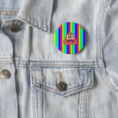 regenboogpoep emoji ronde button 5,7 cm (In situ)