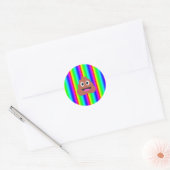 regenboogpoep emoji ronde sticker (Envelop)