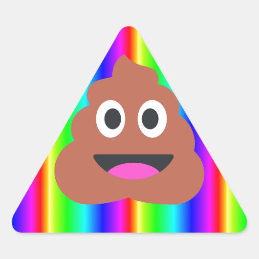 regenboogpoep emoji sticker (Voorkant)
