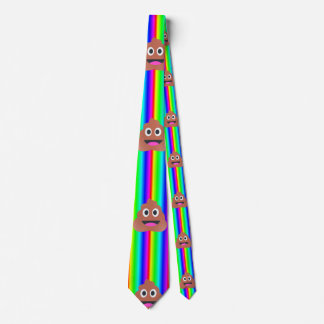 regenboogpoep emoji stropdas