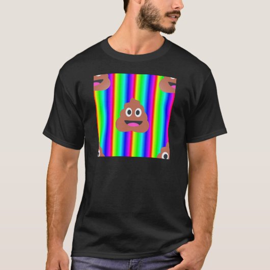 regenboogpoep emoji t-shirt (Voorkant)