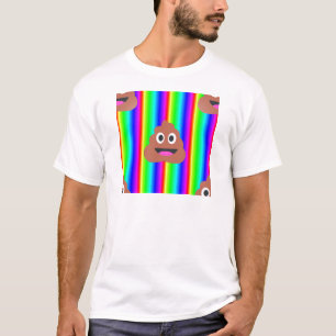 regenboogpoep emoji t-shirt