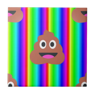 regenboogpoep emoji tegeltje