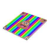 regenboogpoep emoji tegeltje (Zijkant)