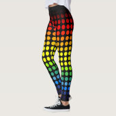 Regenboogpokadots op zwart leggings (Links)