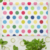 Regenboogpoliekstippen Theedoek (Gevouwen)