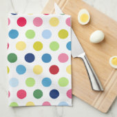 Regenboogpoliekstippen Theedoek (Quarter Fold)