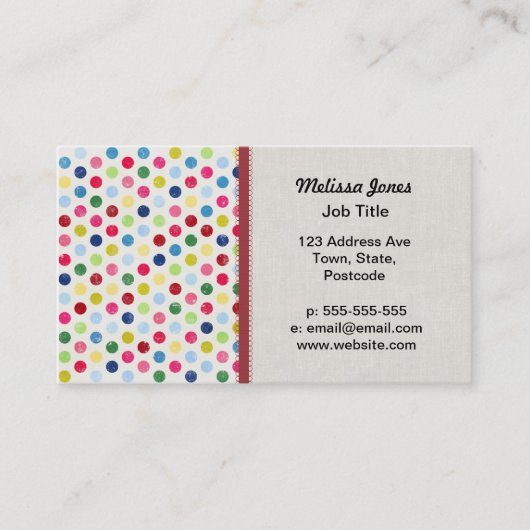 Regenboogpoliekstippen Visitekaartje (Voorkant)