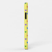 Regenboogpolka harten op geel Case-Mate iPhone case (Achterkant/rechts)