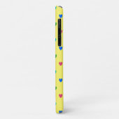 Regenboogpolka harten op geel Case-Mate iPhone case (Achterkant/links)