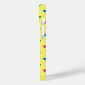 Regenboogpolka harten op geel Case-Mate iPhone case (Achterkant / Links)