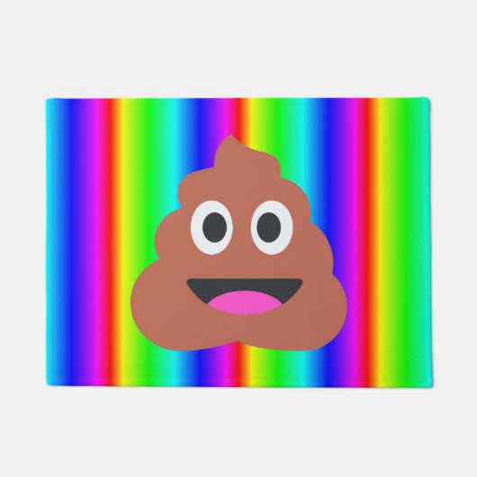 regenboogpoop emoji doormat deurmat (Voorkant)