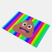 regenboogpoop emoji doormat deurmat (Schuin)