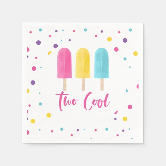 RegenboogPop 2 Koel 2e verjaardag Servet (Voorkant)