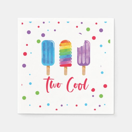 RegenboogPop 2 Koel 2e verjaardag Servet (Voorkant)