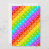 RegenboogPop Fidget Speelgoed Birthday Party Bedankkaart (Achterkant)