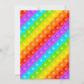 RegenboogPop Fidget Speelgoed Birthday Party Bedankkaart (Achterkant)