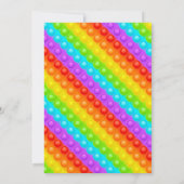 RegenboogPop Fidget Speelgoed Birthday Party Bedankkaart (Achterkant)