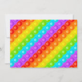 RegenboogPop Fidget Speelgoed Birthday Party Kaart (Achterkant)