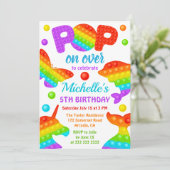 RegenboogPop Fidget Speelgoed Birthday Party Kaart (Staand voorkant)