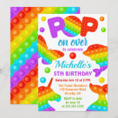 RegenboogPop Fidget Speelgoed Birthday Party Kaart (Voorkant / Achterkant)