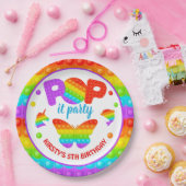 RegenboogPop Fidget Speelgoed Birthday Party Papieren Bordje (Feest)