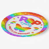 RegenboogPop Fidget Speelgoed Birthday Party Papieren Bordje (Gekanteld)