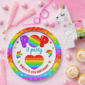 RegenboogPop Fidget Speelgoed Birthday Party Papieren Bordje (Feest)