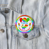 RegenboogPop Fidget Speelgoed Birthday Party Ronde Button 7,6 Cm (In situ)