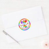 RegenboogPop Fidget Speelgoed Birthday Party Ronde Sticker (Envelop)