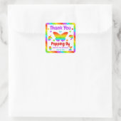 RegenboogPop Fidget Speelgoed Birthday Party Vierkante Sticker (Tas)